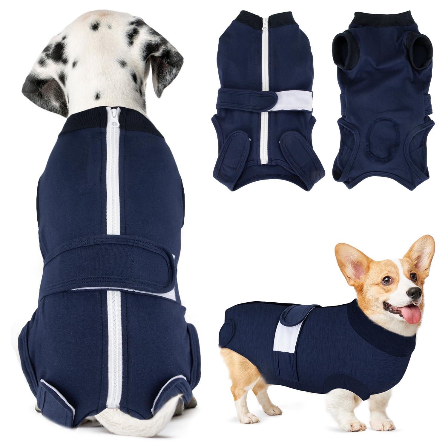 Suit De Recuperação Lukovee Para Cães, Feridas Abdominais, Spay Xl, Azul Escuro