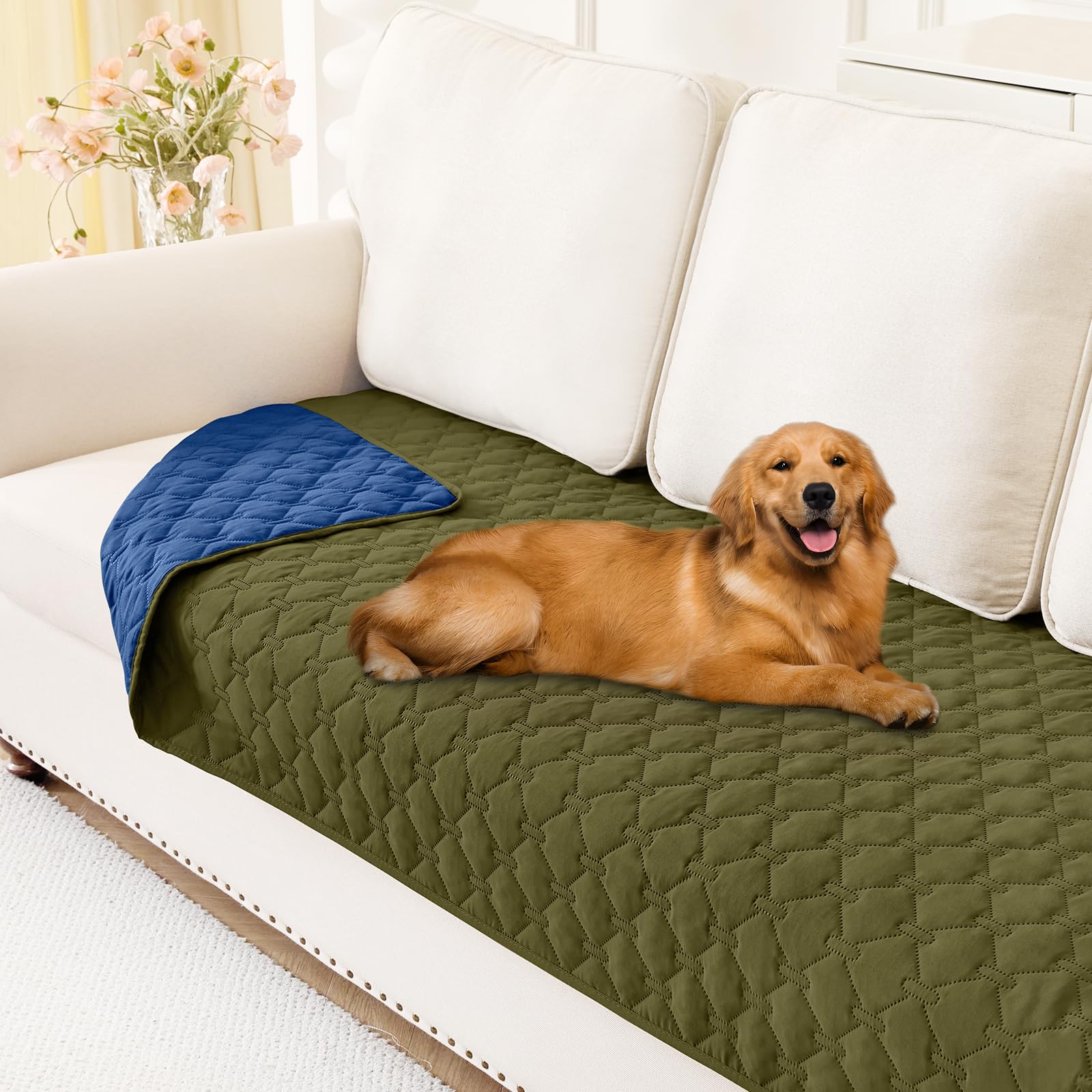 Cobertor Impermeável Para Cães Smiry Green/navy 70x180cm