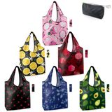 Sacos De Compras Reutilizáveis Beegreen Fruit Blueberry Avocado, Pacote Com 6 Unidades
