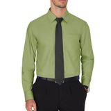 Camisa Social Masculina J.ver, Sem Rugas, Manga Comprida, Verde Sálvia