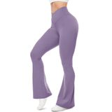Leggings Ueu Flare Crossover De Cintura Alta Para Ioga E Controle De Barriga