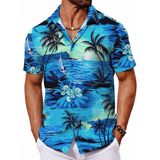 Camisa Havaiana Coofandy De Manga Curta Para Homens De Verão