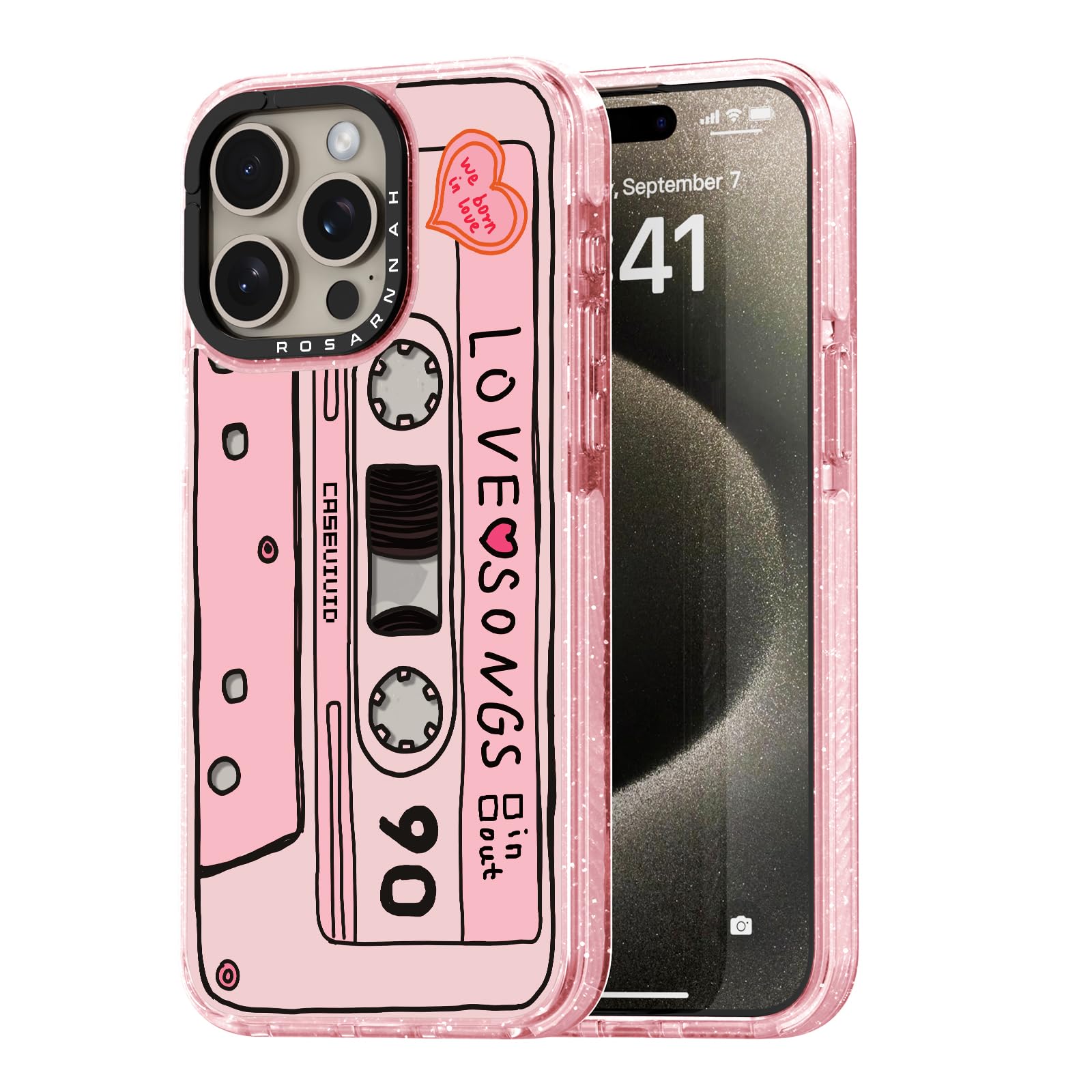 Capa De Telefone Rosarnnah Compatível Com Iphone 15 Pro 6.1 - Rosa