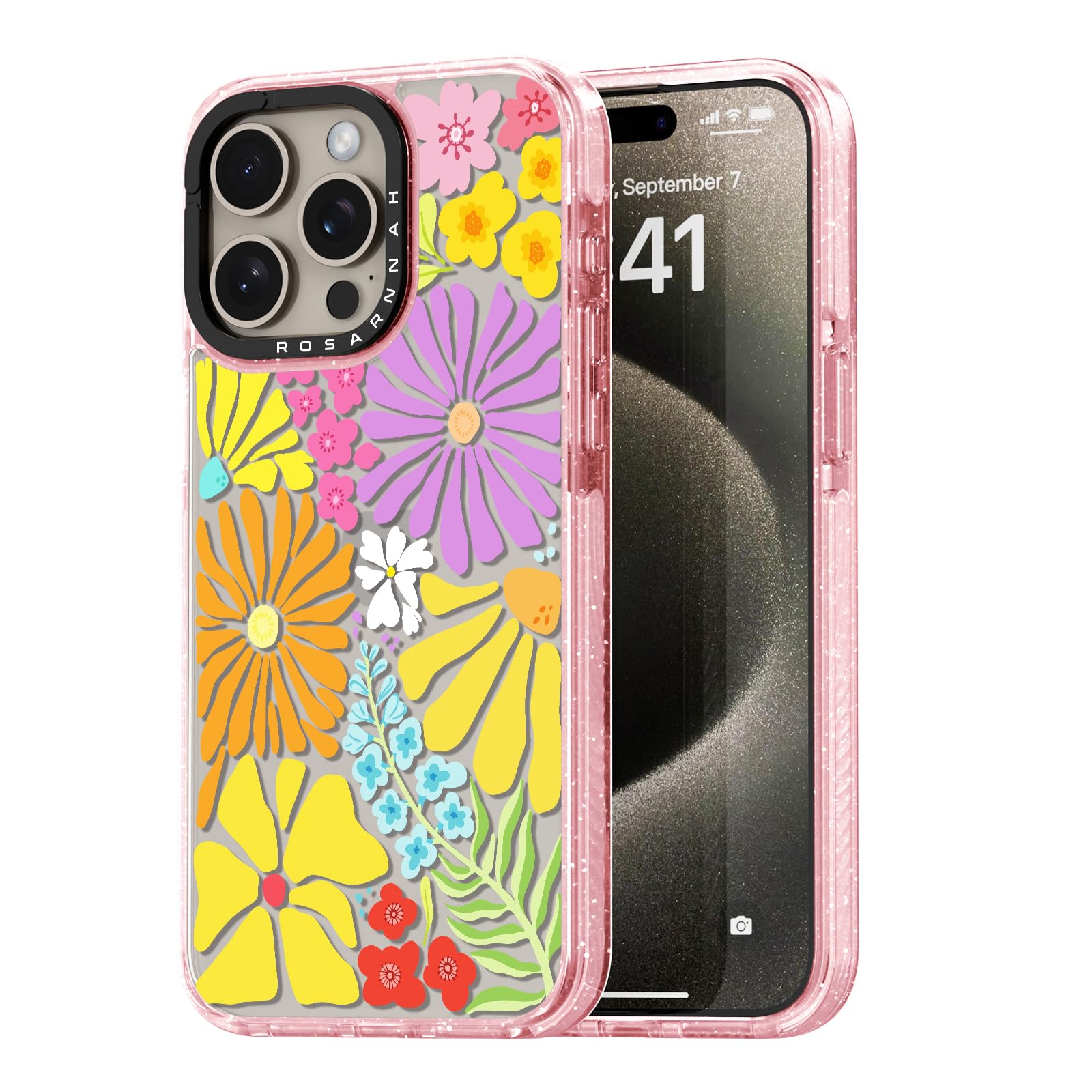 Capa De Telefone Rosarnnah Compatível Com Iphone 15 Pro 6.1 - Rosa