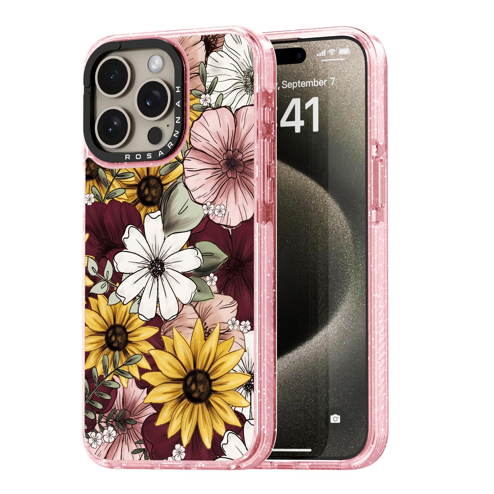 Capa De Telefone Rosarnnah Compatível Com Iphone 15 Pro 6.1 - Rosa