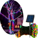 Pisca Fio Luzes Leds Solar Colorido 500 Lâmpadas Natal 50m