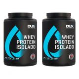 Kit Atacado 2x Whey Protein Isolado 900g Dux Nutrition Baunilha