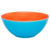 Kit 8 Tigelas Bowl Bicolor Azul E Laranja Oxford® Cerâmica 600ml