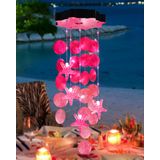 Solar Wind Chimes Toodour Shells Rosa Impermeável Claro