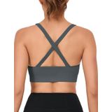Sutiã Esportivo Running Girl High Support Acolchoado 2984 Cinza Para Mulheres
