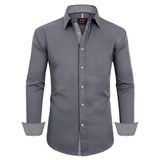 Camisa Masculina Alimens &amp; Gentle, De Manga Comprida, Sem Rugas