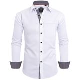 Camisa Social Alimens &amp; Gentle De Manga Comprida Branca Sem Rugas