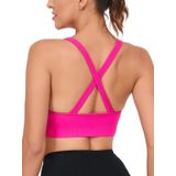 Sutiã Esportivo Running Girl Acolchoado De Alto Suporte 2984 Rosa Para Mulheres