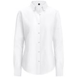 Camisa Oxford Com Botões Siliteelon Para Mulheres Branca M