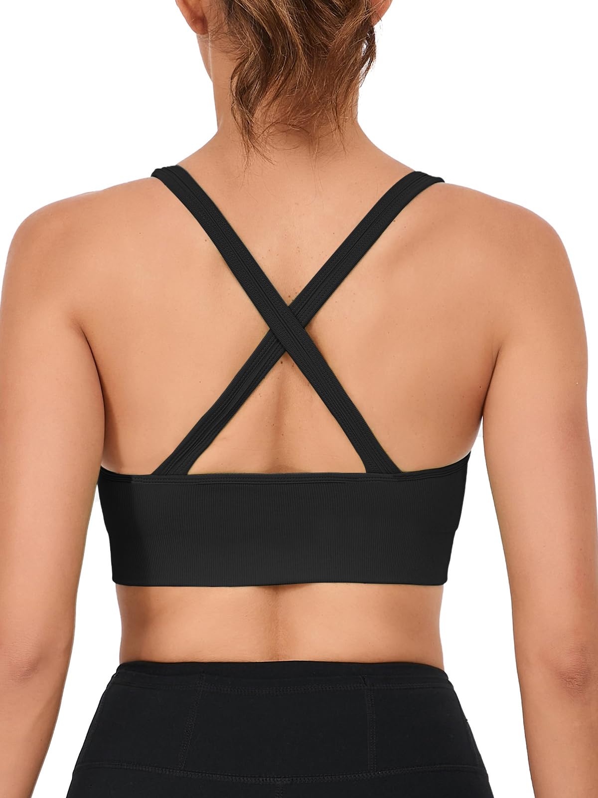 Sutiã Esportivo Running Girl High Support, Yoga, Preto