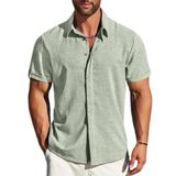 Camisa Masculina Mapick Vacation Linen Com Botões E Manga Curta