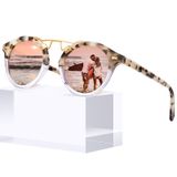 Óculos De Sol Carfia Small Pink Mirrored Polarizados Para Mulheres