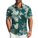 Camisa Masculina Mapick, Havaiana, Floral, Verde, Palmeira, Tamanho L