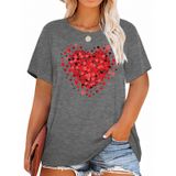 Camiseta Feminina Plus Size Mk Shop Limited Heart Print