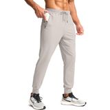 Calça De Moletom Pudolla Lightweight Para Homens, Ultra Elástica, Branca Empoeirada
