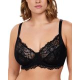 Sutiã Minimizer Hsia Plus Size Underwire, Cobertura Total, Preto