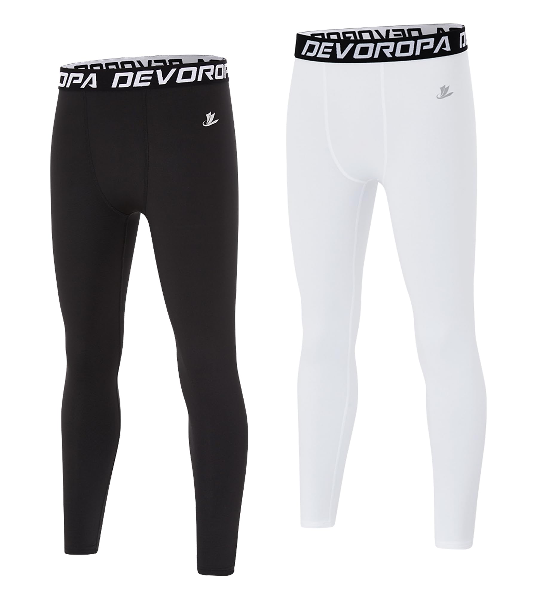 Leggings Devoropa Boys Quick Dry Compression Preta/branca S