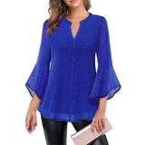 Blusas E Blusas Femininas Elegantes Valolia Sparkly Sequin Blue