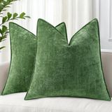 Capas De Almofada Decoruhome Spring Chenille 22x22cm Moss Green