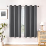 Cortinas Blackout Chrisdowa 107x122cm Cinza Para 2 Painéis De Quarto