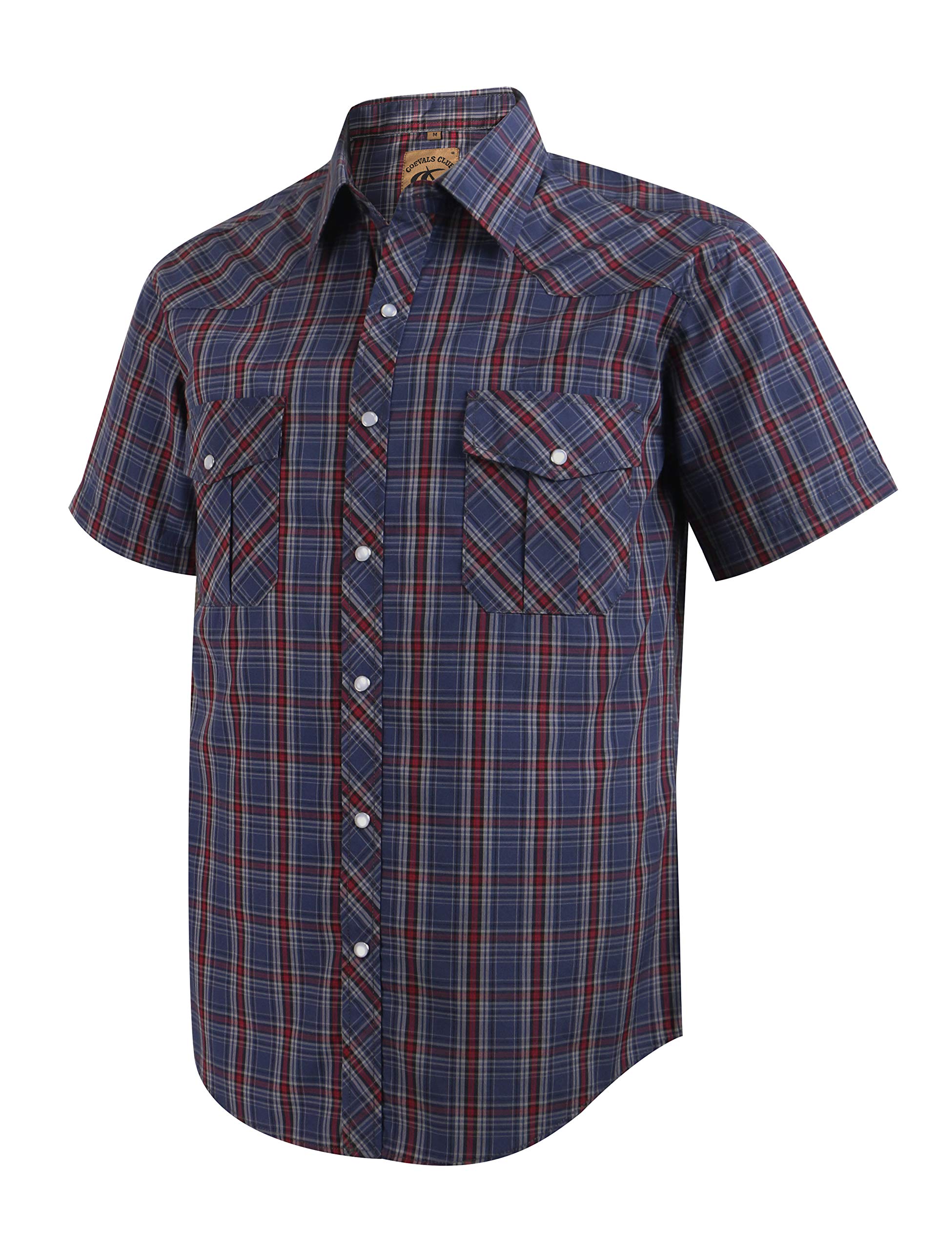Camisa Xadrez Masculina De Manga Curta Western Cowboy Coevals Club