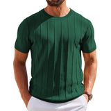 Camisa De Malha Coofandy, Casual, Manga Curta, Gola Redonda, Camiseta Masculina