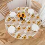 Toalha De Mesa Nlmuvw, Vinil Redondo, Impermeável, À Prova De Óleo, Pvc