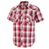 Camisa Masculina Xadrez Ocidental Coevals Club Com Botões De Pressão De Pérola
