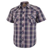 Camisa Masculina Coevals Club, Xadrez, Manga Curta, Cinza, S