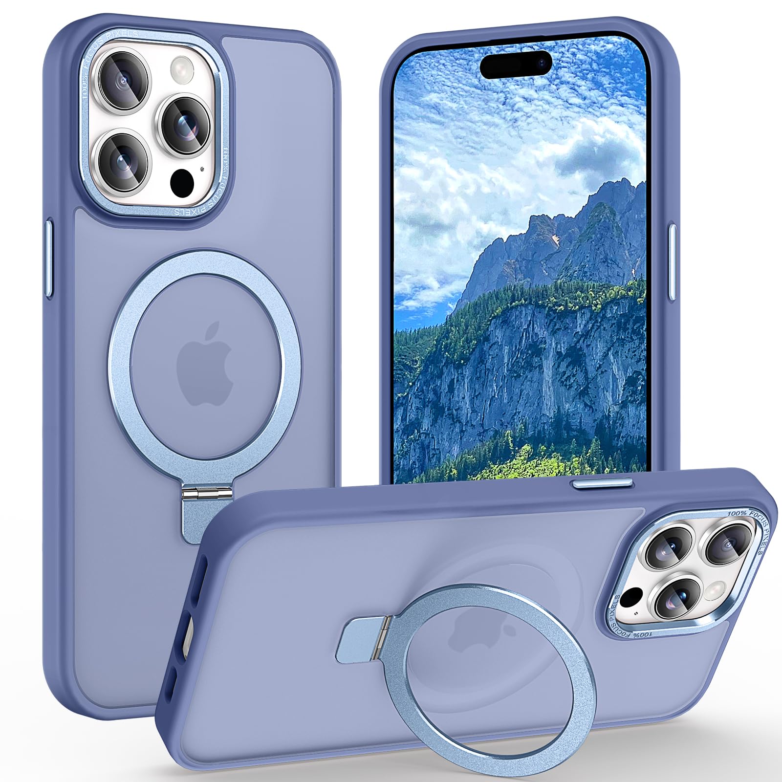 Capa De Telefone Lufanbis Magnetic Com Suporte De Anel Para Iphone 14 Pro Max