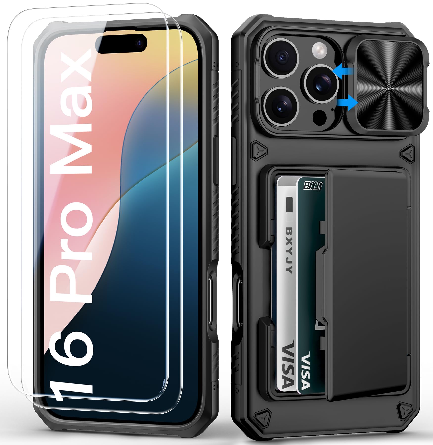 Capa De Telefone, Carteira Com Protetor De Tela Para Iphone 16 Pro Max