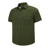 Camisa Masculina Xadrez Ocidental Coevals Club De Manga Curta (s, Militar)