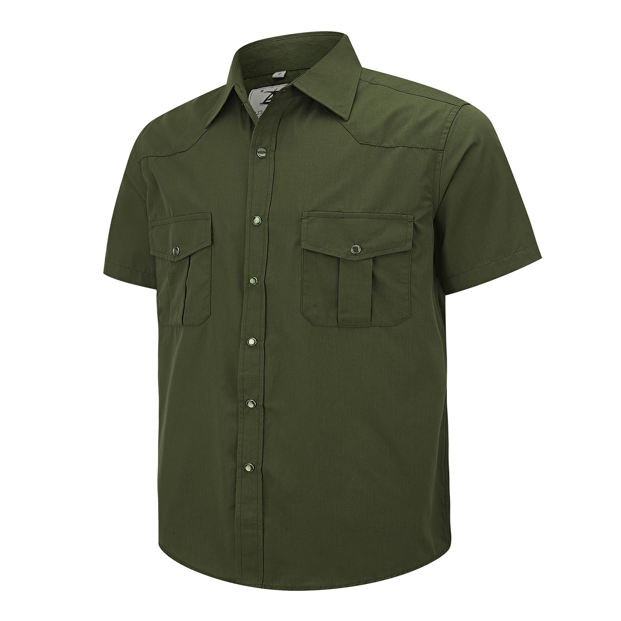 Camisa Masculina Xadrez Ocidental Coevals Club De Manga Curta (s, Militar)