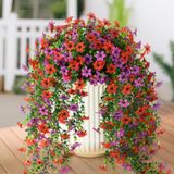 Flores Artificiais Penduradas Inqcmy Daisy Com Eucalipto, 2 Peças