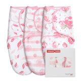Swaddle Gllquen Baby Girl De 0 A 3 Meses, Pacote Com 3 Flores Rosa