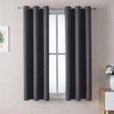 Cortinas Blackout Chrisdowa 107x122cm Para Quarto Cinza Escuro