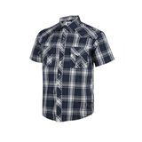 Camisas Masculinas Western Cowboy Pearl Pearl Snap, Manga Curta, Casuais, De Dois Bolsos, Xadrez De Trabalho, Sem Rugas (moonlit Ocean/s, 41#)