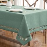 Toalha De Mesa Miulee Verde Menta Poliéster Linho 132x178cm