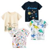 Camiseta Masculina Tabnix Solar Dinosaur De Manga Curta De 2 A 7 Anos