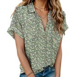 Camisa Feminina Hotouch De Linho Havaiana Com Estampa Floral 3gg