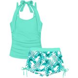 Roupa De Banho Tallwh Para Meninas, Tamanho 7-8, Cintura Alta