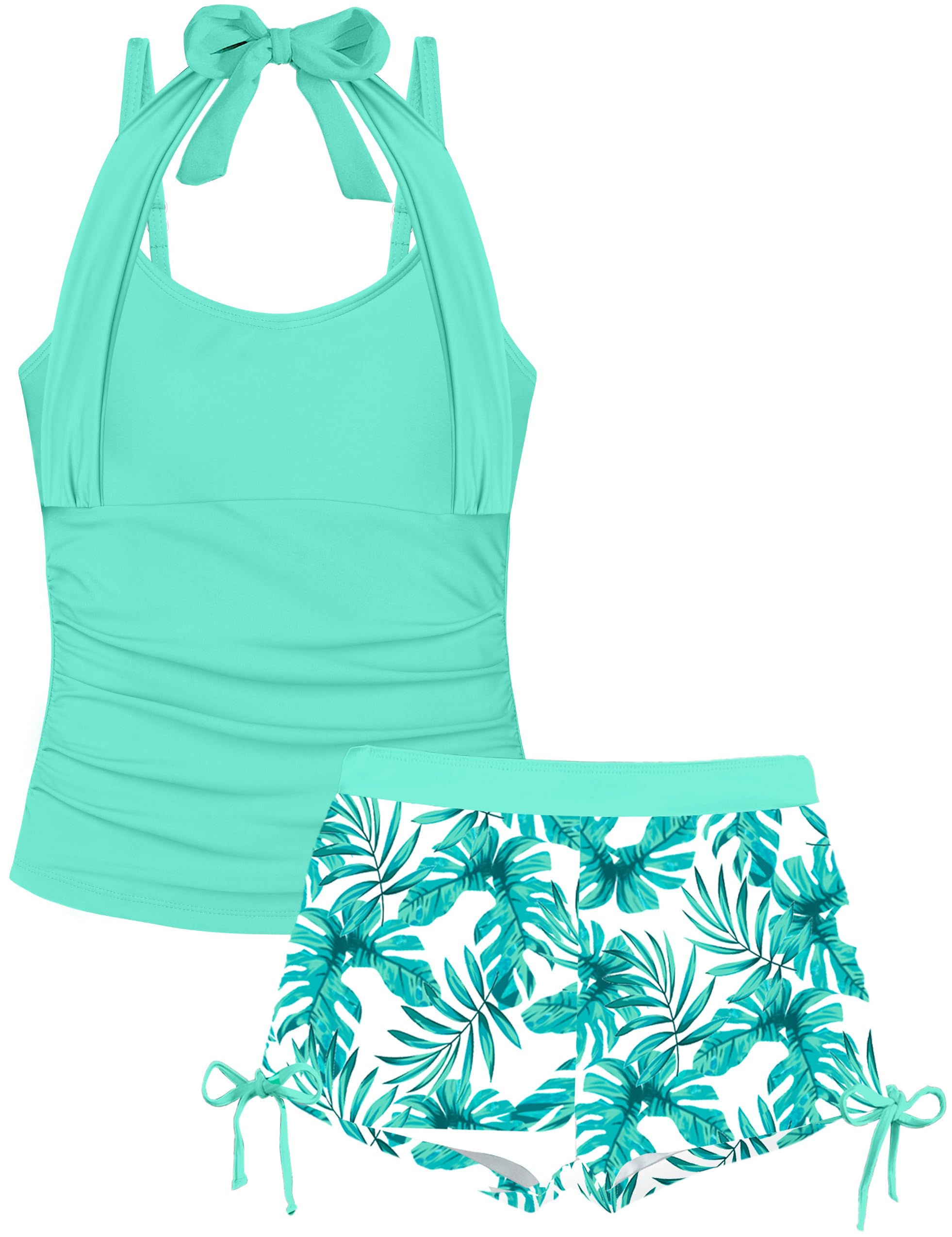 Roupa De Banho Tallwh Para Meninas, Tamanho 7-8, Cintura Alta