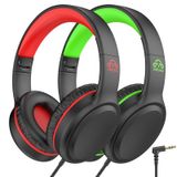 Fones De Ouvido Com Fio Ukelala U2 Para Crianças, Meninos E Meninas, 2 Peças Verdes E Vermelhos