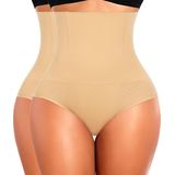 Calcinha Shapewear Werena Tummy Control High Waist Beige M
