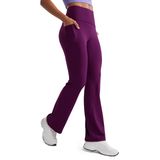 Calças Crz Yoga Butterluxe High Waist Flare Plum Magenta Xs